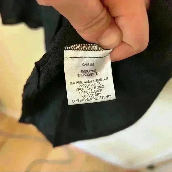 Rachel Coal Black Asymmetrical Button Blouse Size M - Picture 6 of 7